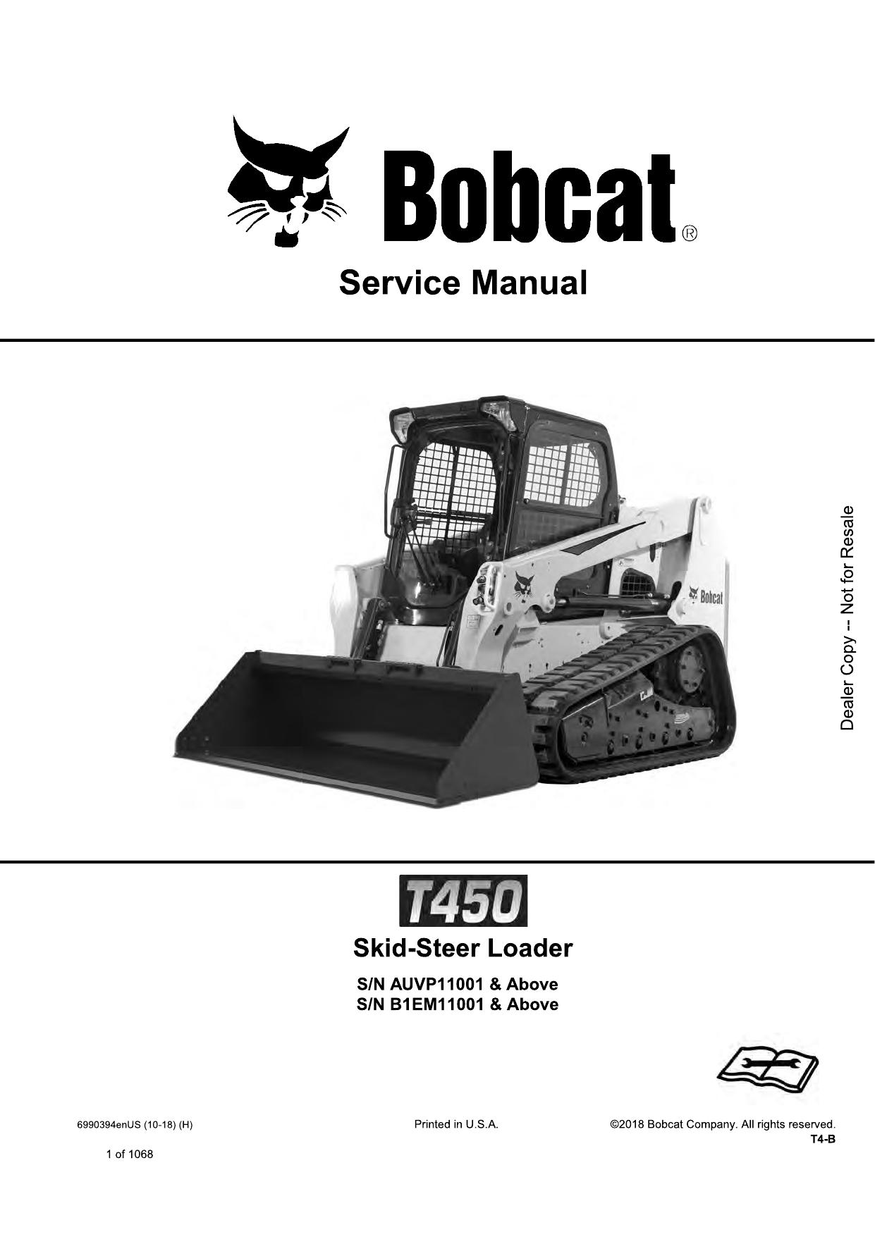 T450 Skid-Steer Loader Service Manual Bobcat
